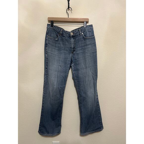 Escada Jeans Women's Size 46 Baggy Denim Designer Pants Trousers Made In Italy - Picture 1 of 13